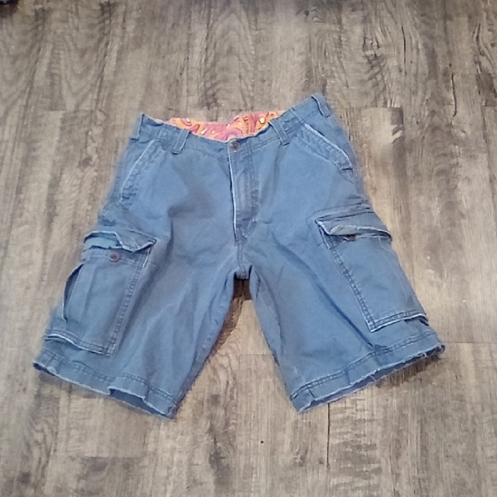 Hollister Blue Cargo Shorts Relaxed Fit